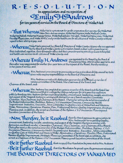 Andrews Resolution