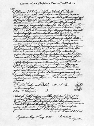 Currituck Deed