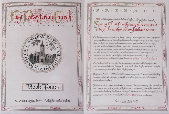 First Presbyterian Church Memorial Book