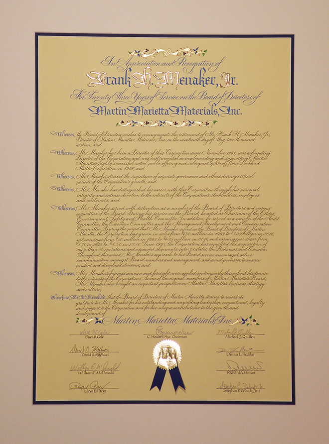 Menaker Recognition