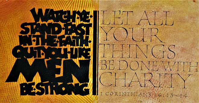 Watch Ye / Charity Diptych