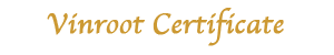 Vinroot Certificate
